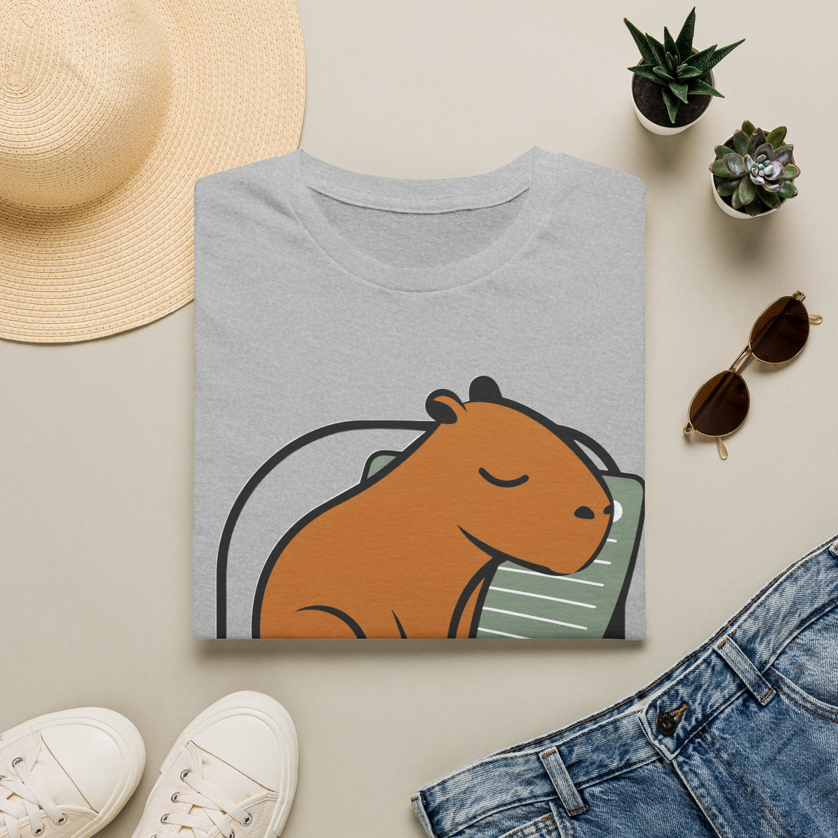 Capybara Nap T-Shirt — Cute Relaxed Capybara Illustration Tee - Trending Now - August 2026