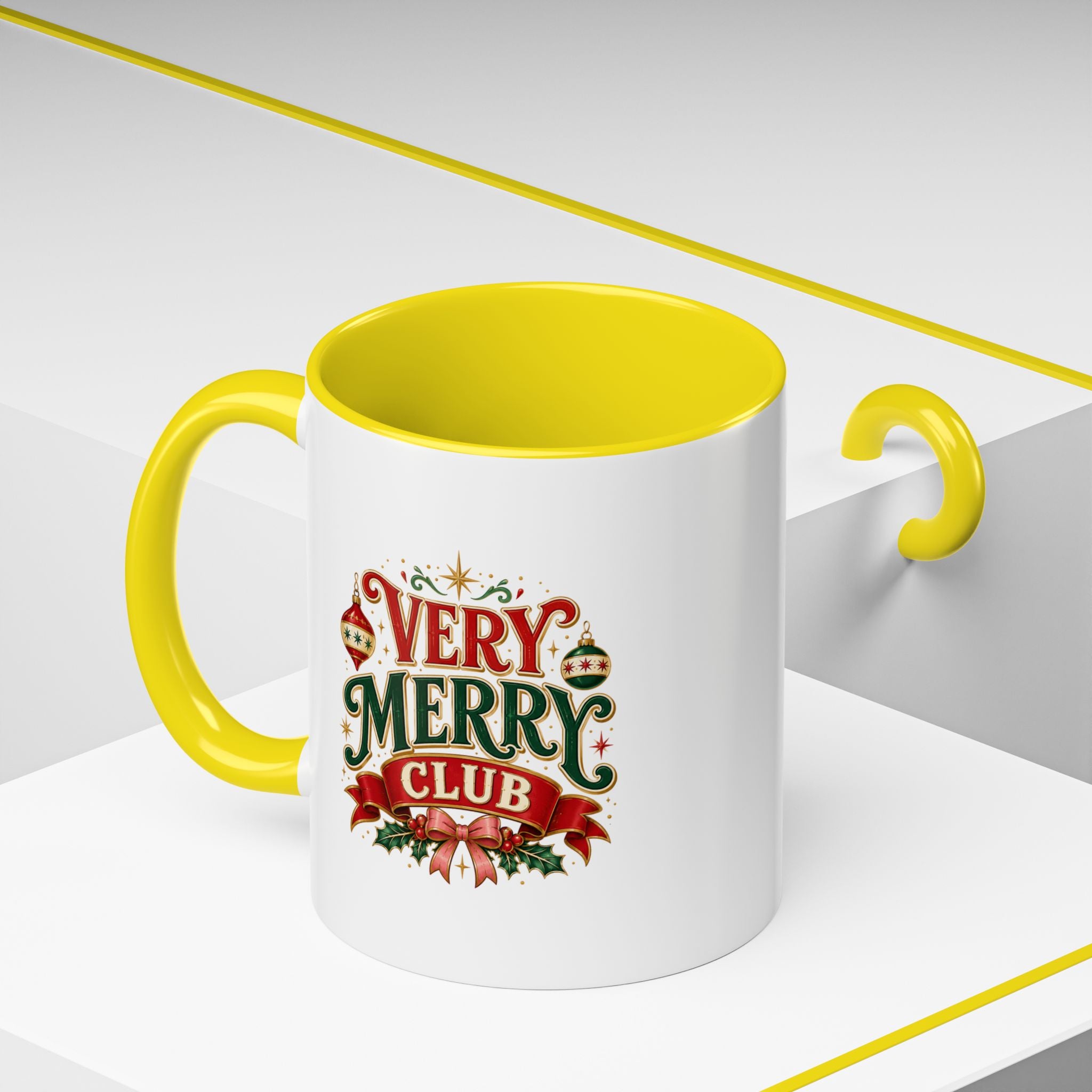 Very Merry Club Coffee Mug — Christmas Holiday Accent Mug