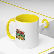 Cousin Christmas Crew Accent Coffee Mug — Holiday Family Christmas Coffee Cup
