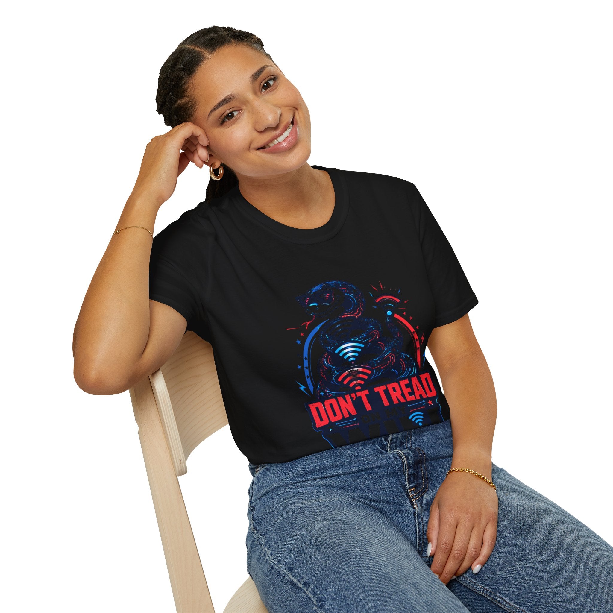 Don’t Tread on My WiFi T-Shirt — Patriotic Gadsden Snake WiFi Tee