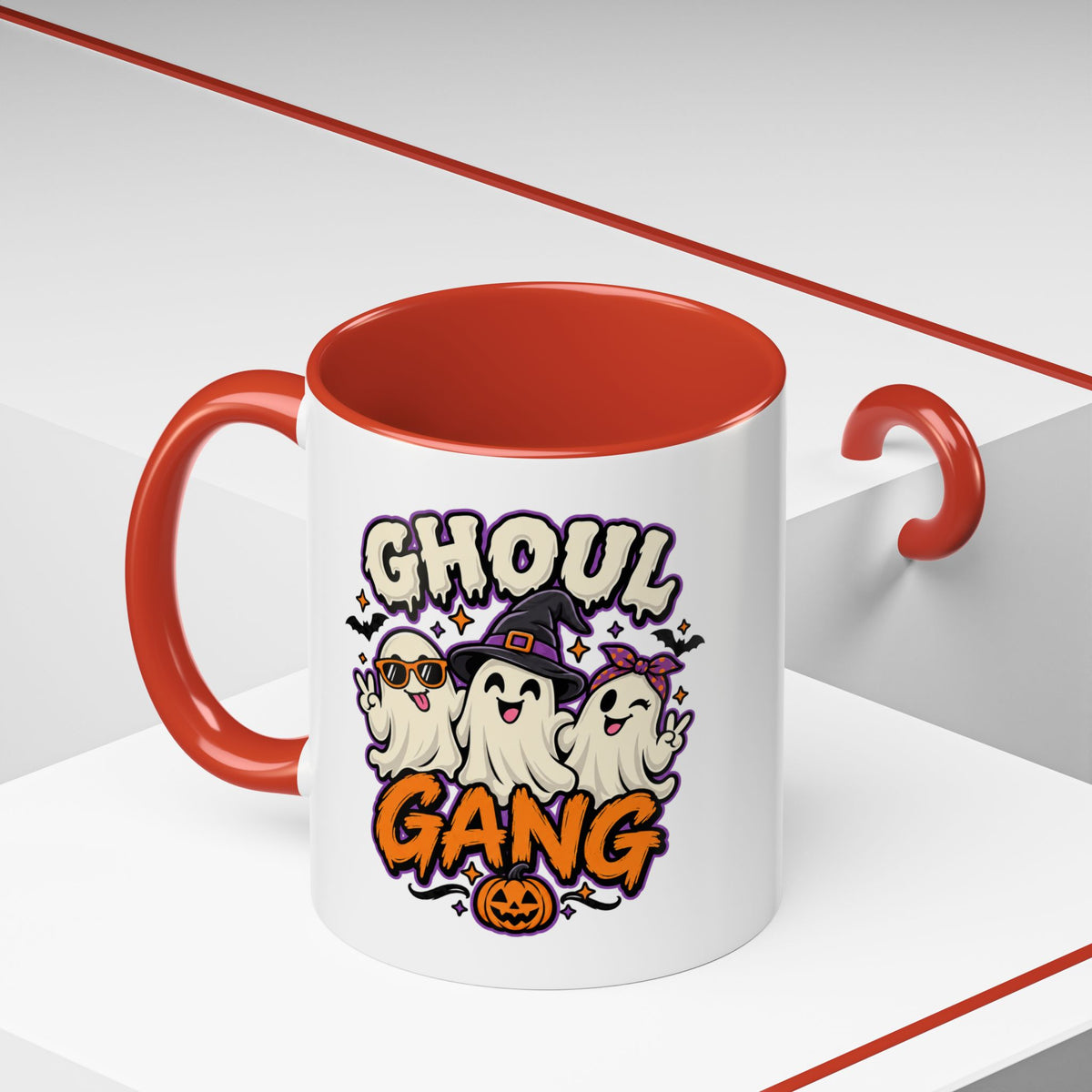Ghoul Gang Coffee Mug — Cute Halloween Ghosts Accent Mug (11/15oz)