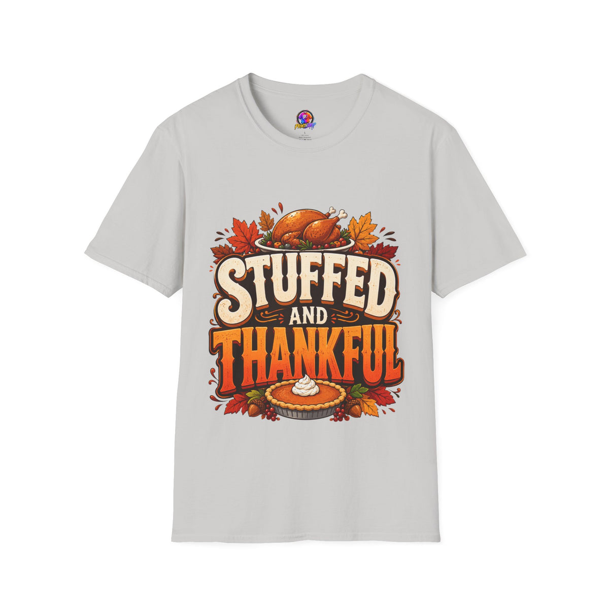 Thanksgiving T-Shirt — "Stuffed and Thankful" Turkey Design