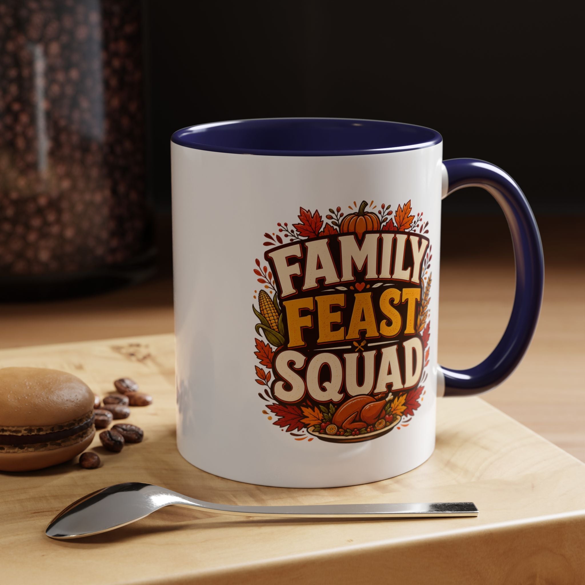 Thanksgiving Mug Family Feast Squad Coffee Mug — Thanksgiving Fall Holiday Accent Mug