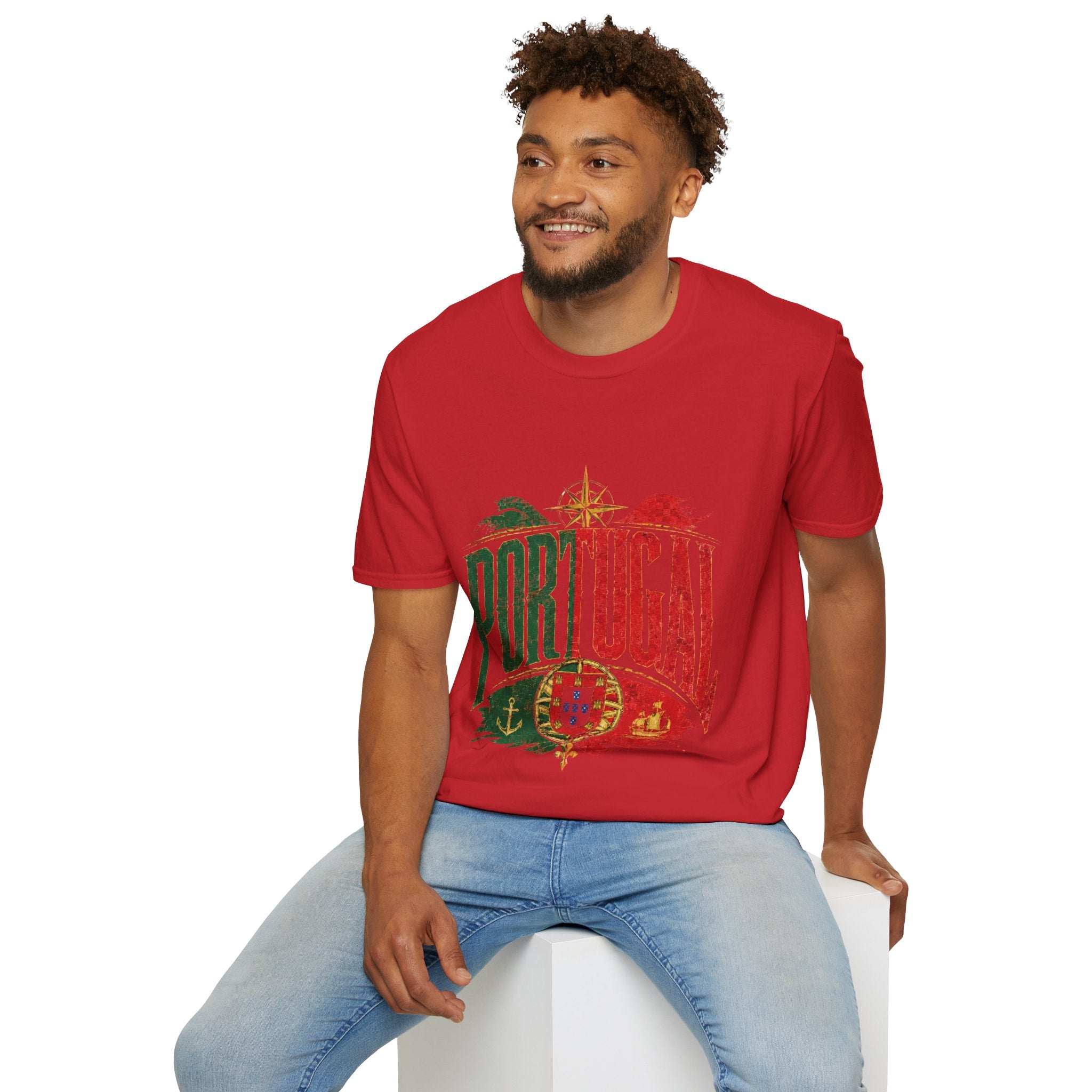 Portugal Vintage Compass T-Shirt — Retro Portuguese Flag Travel Tee