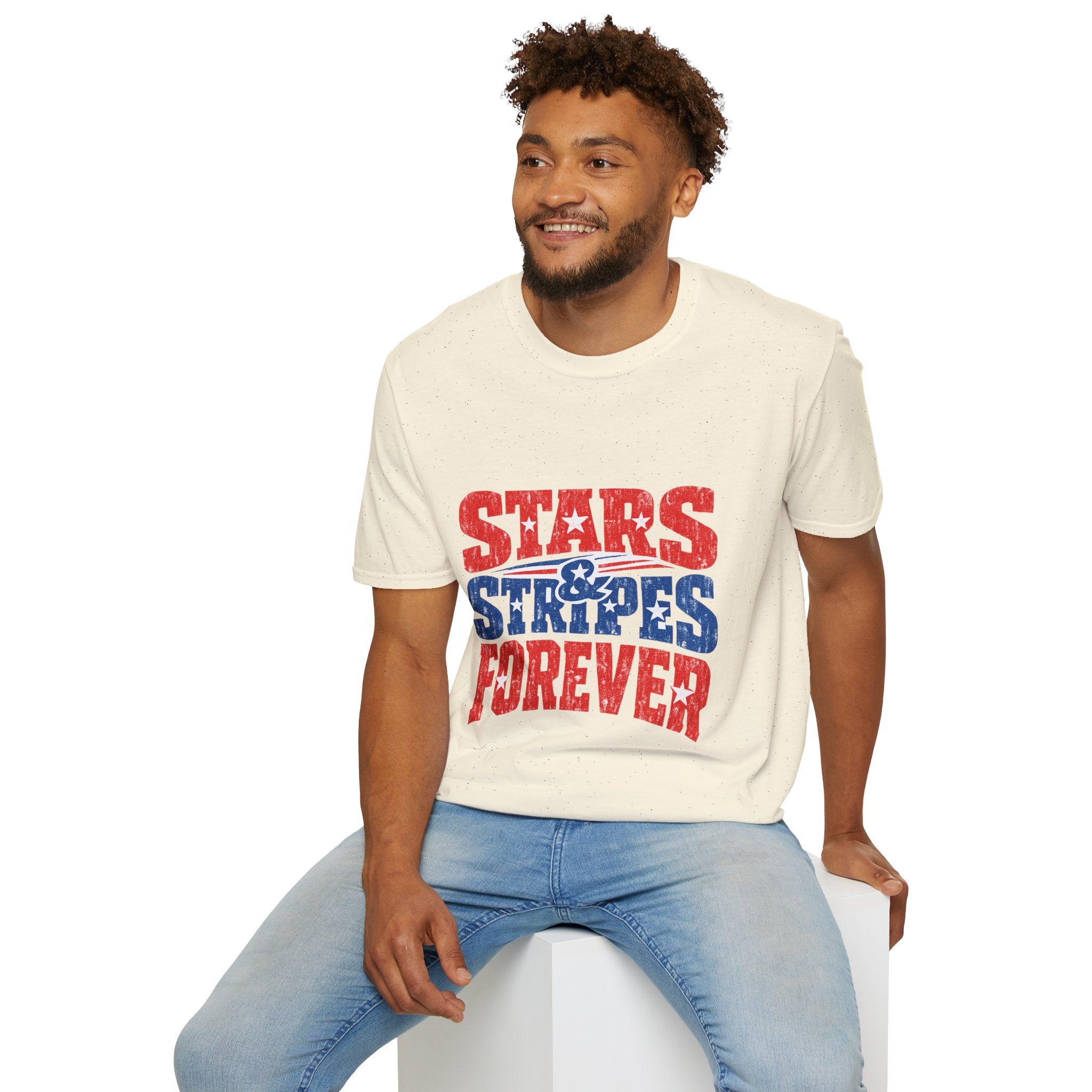 USA Stars & Stripes Forever T-Shirt — Patriotic Red White Blue Graphic Tee