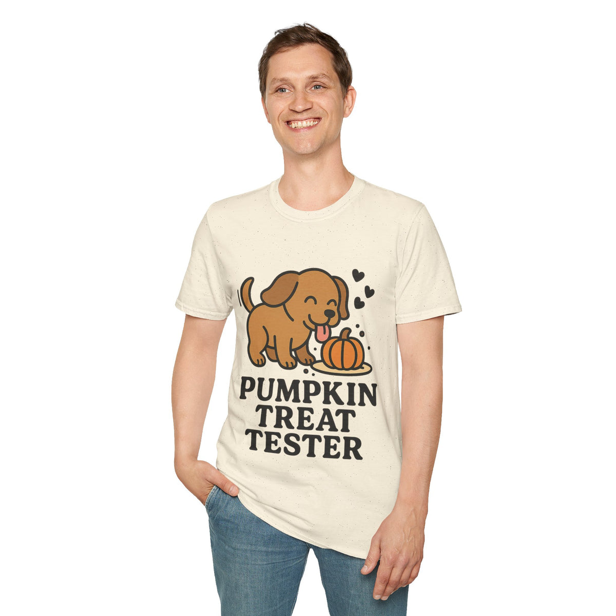 Pumpkin Treat Tester Cute Dog Graphic Tee, Funny Autumn Season Puppy T-Shirt - Trending Now - September 2026