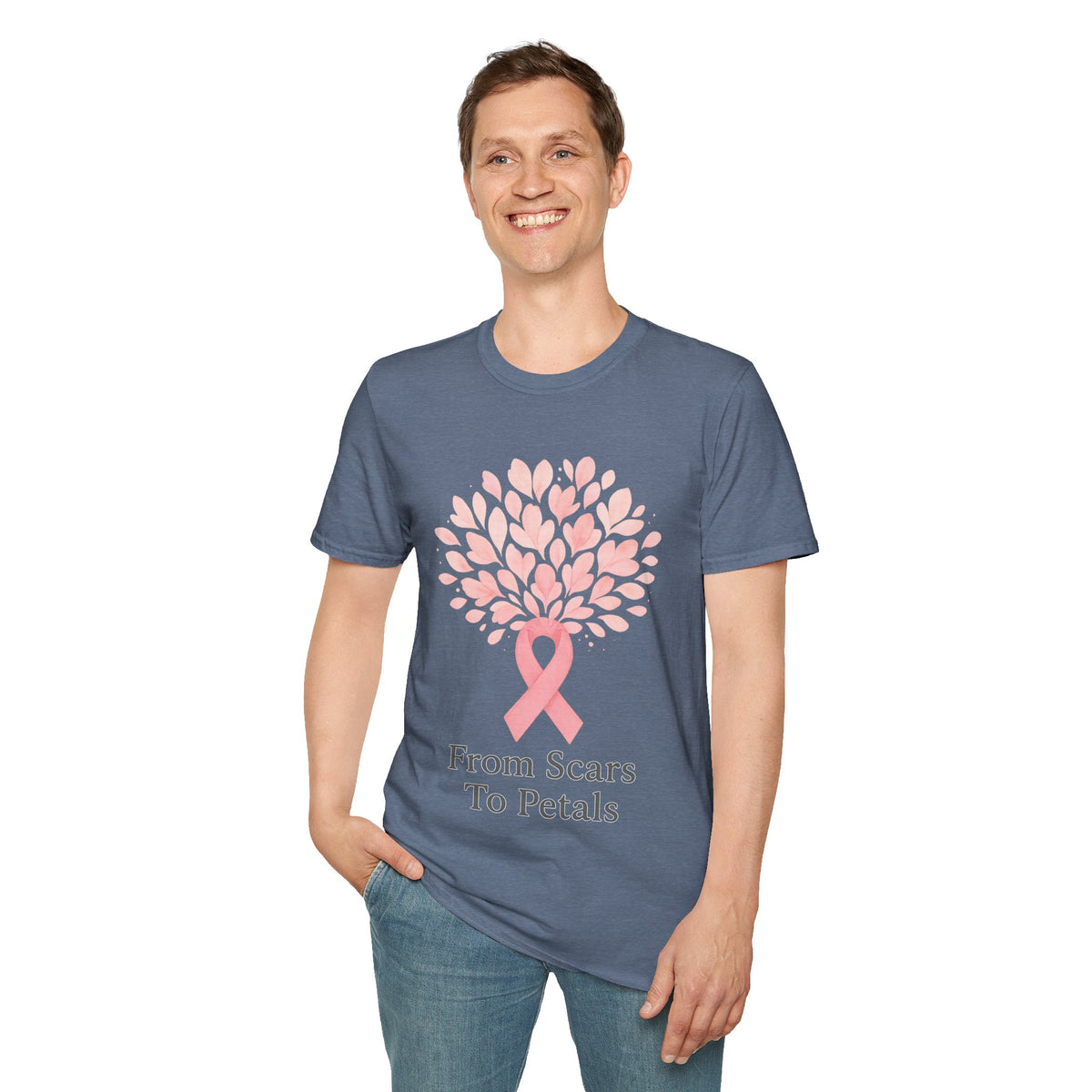 From Scars To Petals Pink Ribbon Tree T-Shirt, Breast Cancer Survivor Gift Tee - Trending Now - September 2026