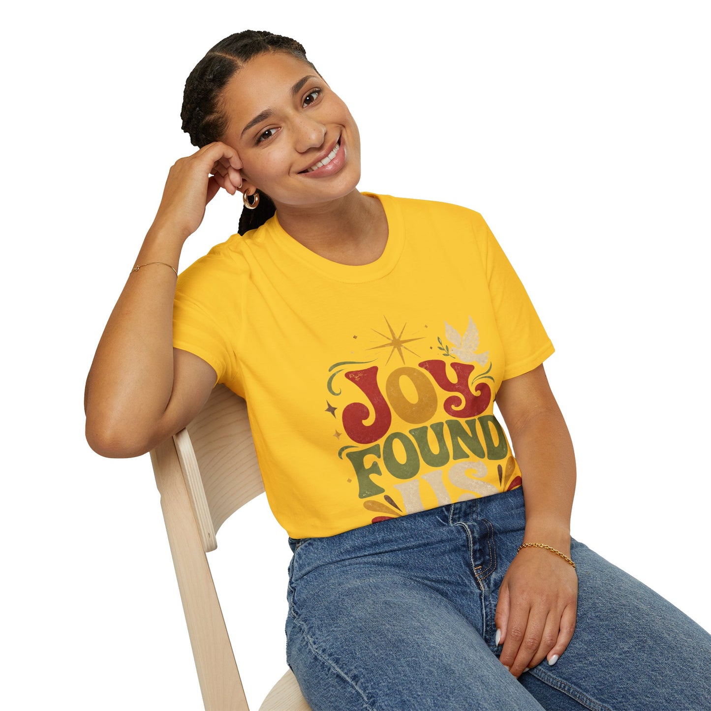 Joy Found Us T‑Shirt — Retro Christmas Holiday Graphic Tee