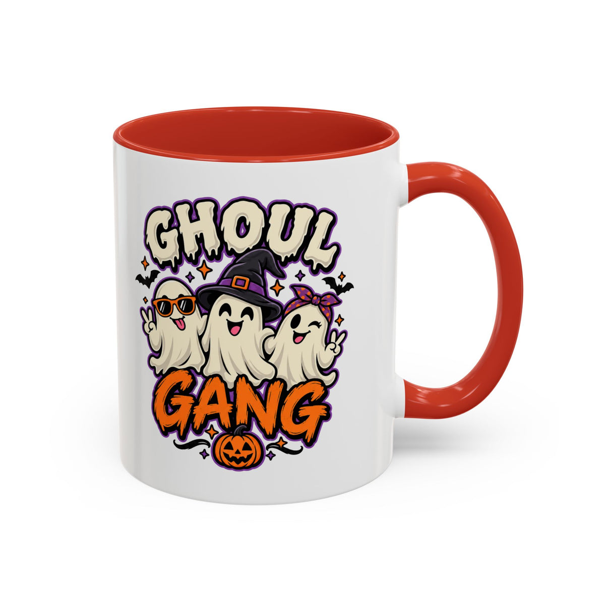 Ghoul Gang Coffee Mug — Cute Halloween Ghosts Accent Mug (11/15oz)