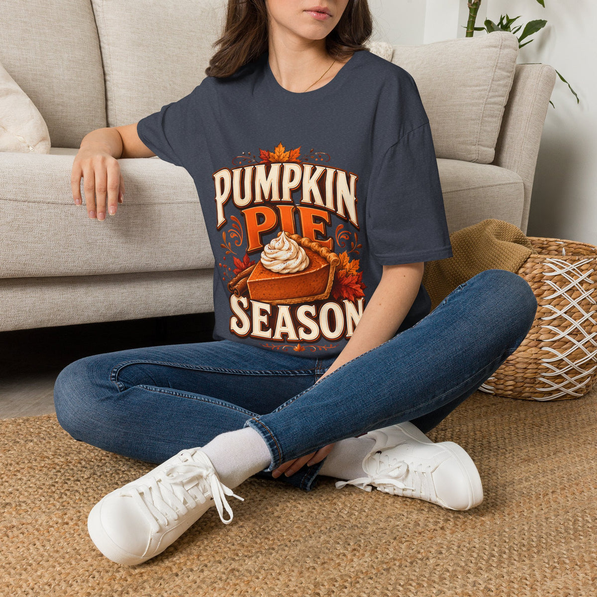 Thanksgiving T-Shirt Pumpkin Pie Season T-Shirt — Autumn Thanksgiving Dessert Lover Tee