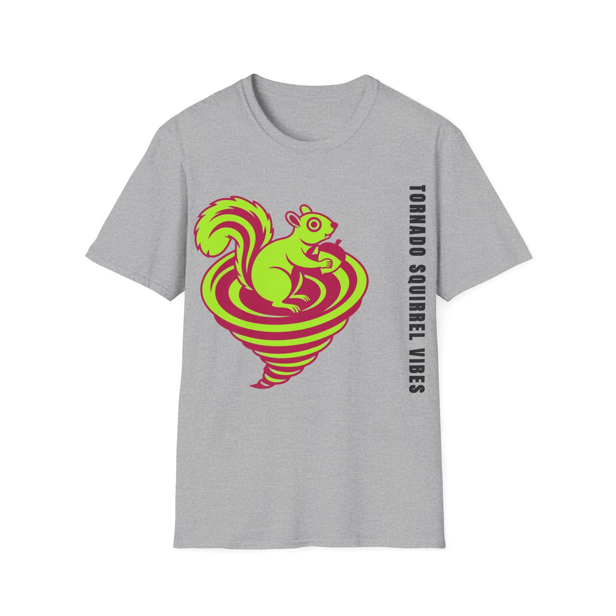 Squirrel Tornado T‑Shirt — Neon Retro Squirrel Whirl Graphic Tee - Trending Now - September 2026