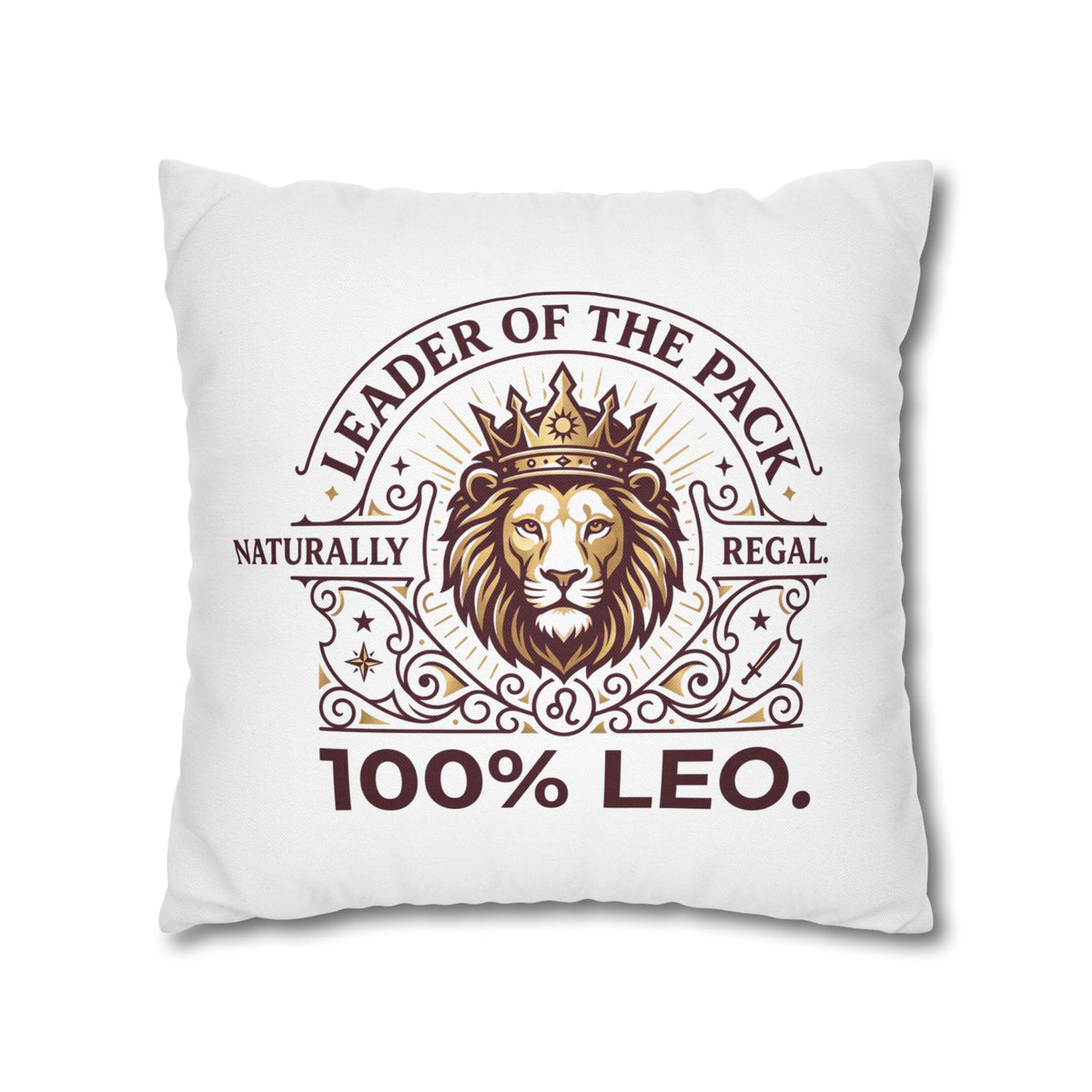 Leo Zodiac Leader Of The Pack Spun Polyester Square Pillowcase