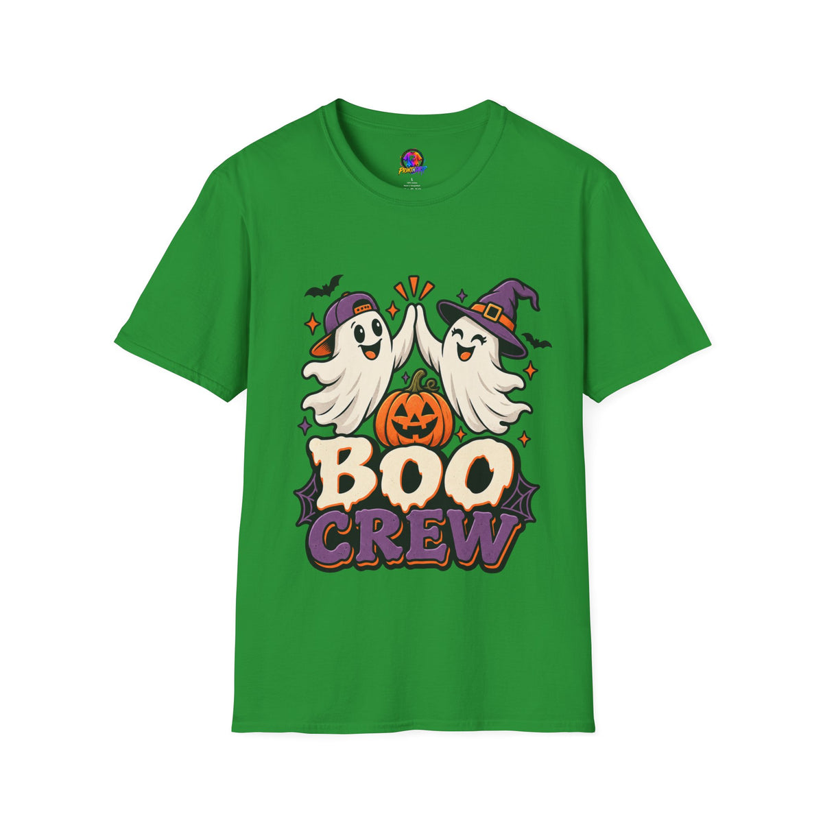 Boo Crew Halloween T-Shirt — Cute Ghosts & Pumpkin Graphic