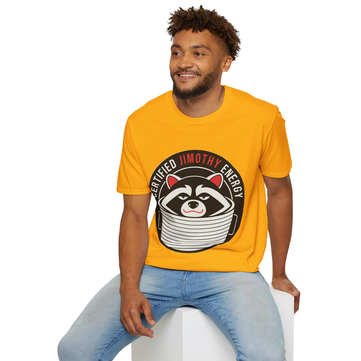 Jimothy Energy T-Shirt — Certified Raccoon Graphic Tee - Trending Now - August 2026