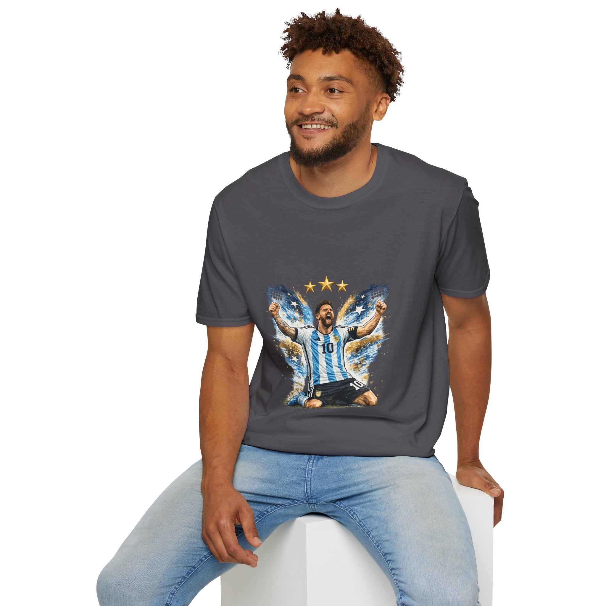 Argentina Soccer Legend Argentina T-Shirt — Celebratory Messi Design