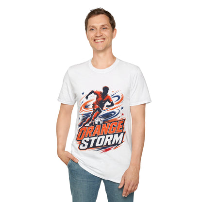 Netherlands Orange Storm Soccer T-Shirt — Dynamic Player Graphic Tee
