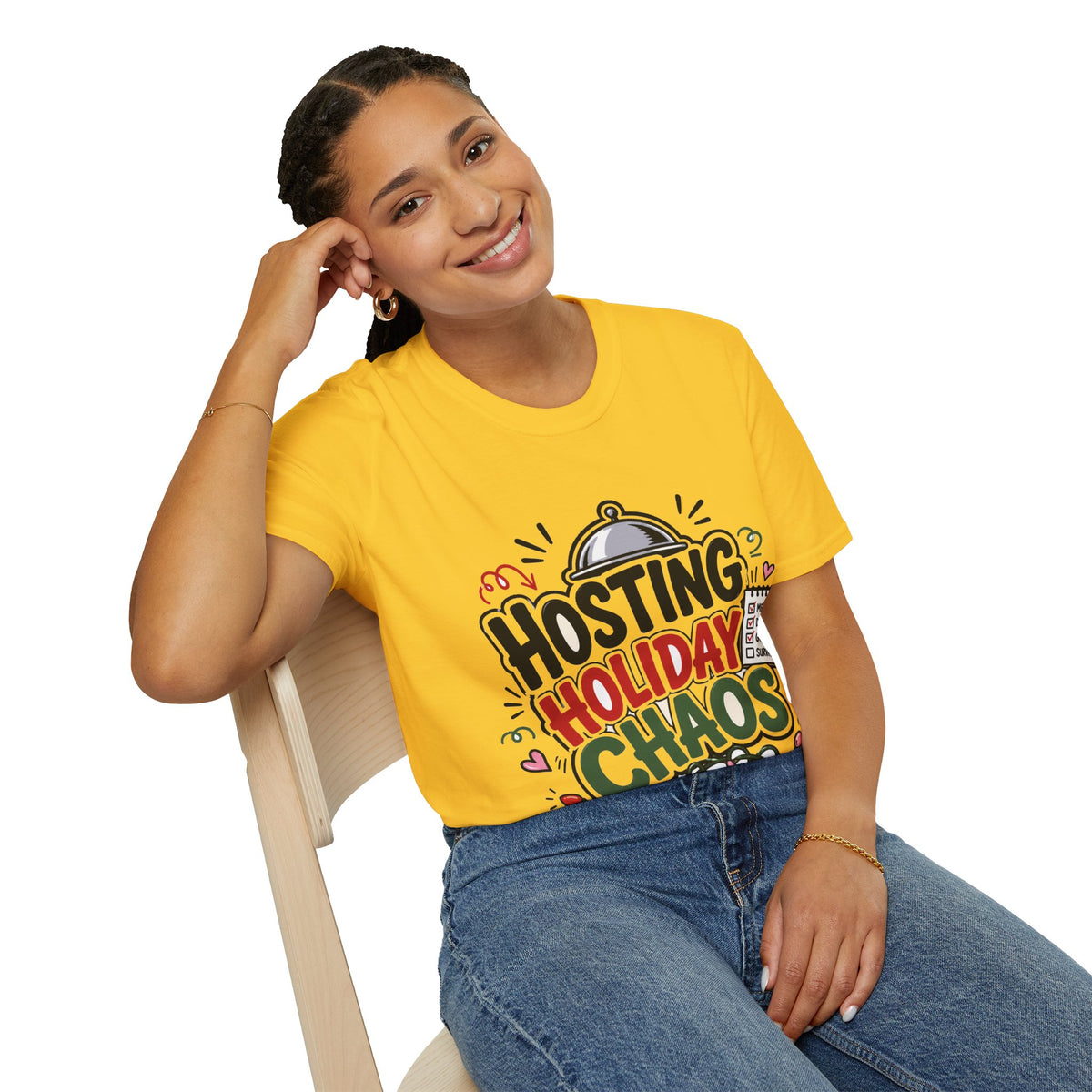 Hosting Holiday Chaos T-Shirt — Funny Christmas Party Host Tee