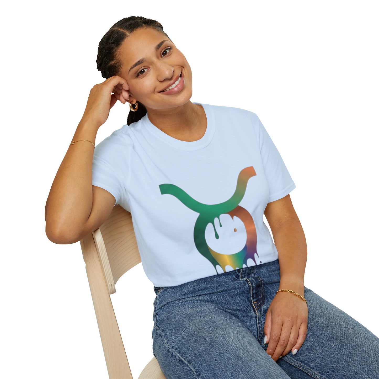 Taurus Drip Graphic Tee — Rainbow Zodiac Bull Shirt