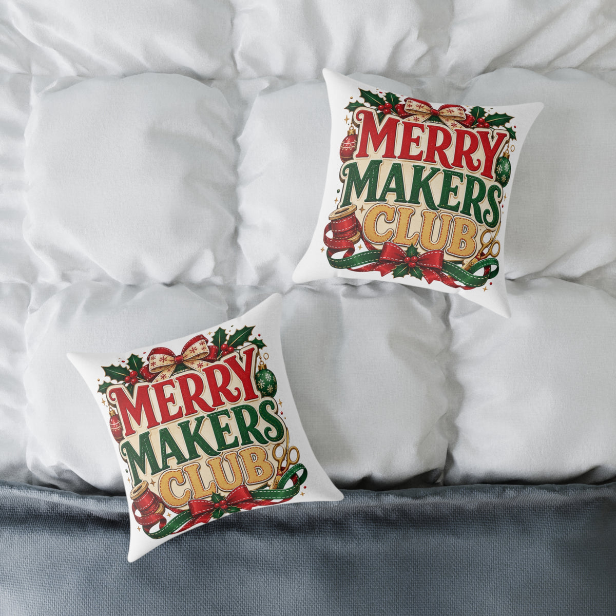 Christmas Merry Makers Club Holiday Throw Pillow