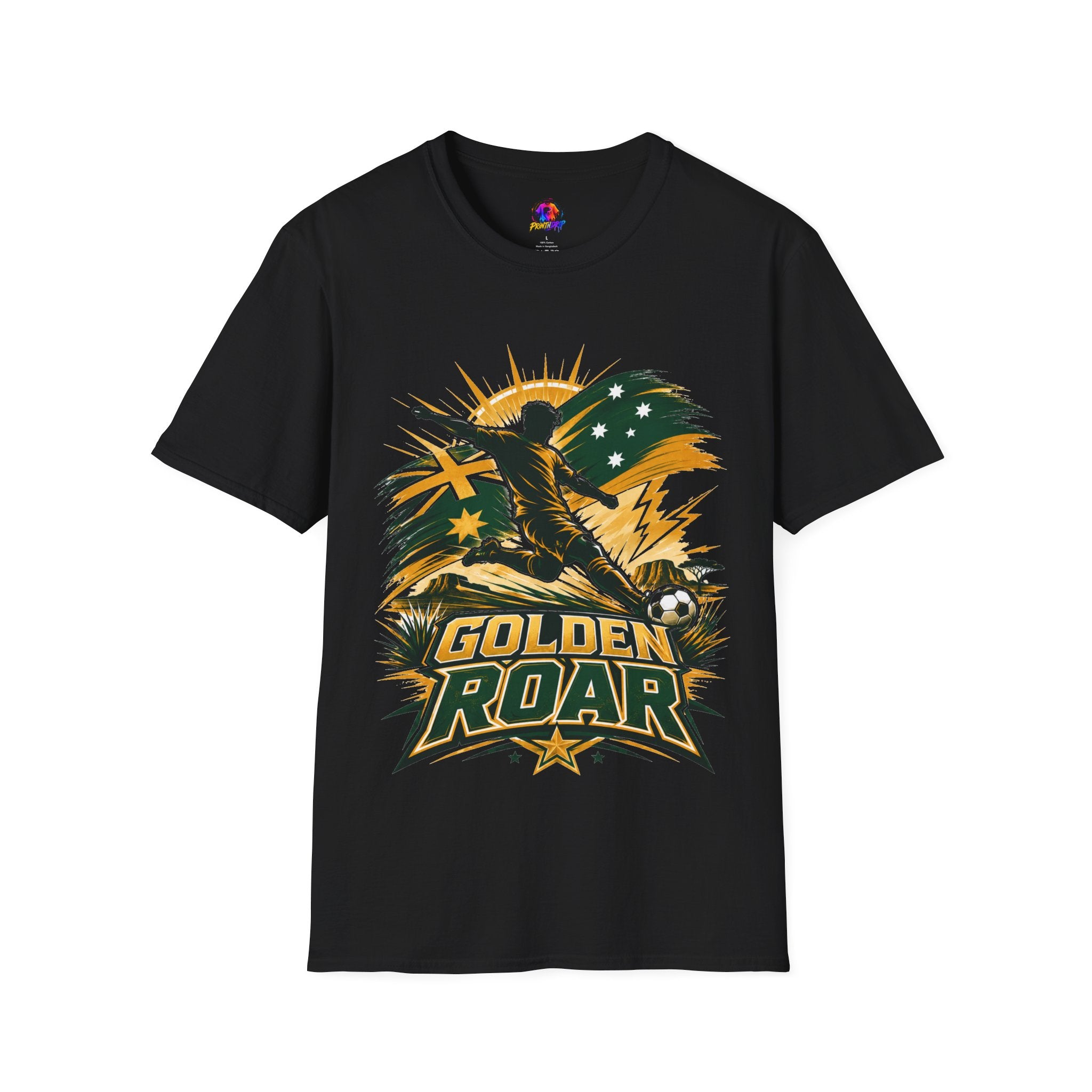 Australia Golden Roar Soccer T-Shirt — Australian Football Fan Tee