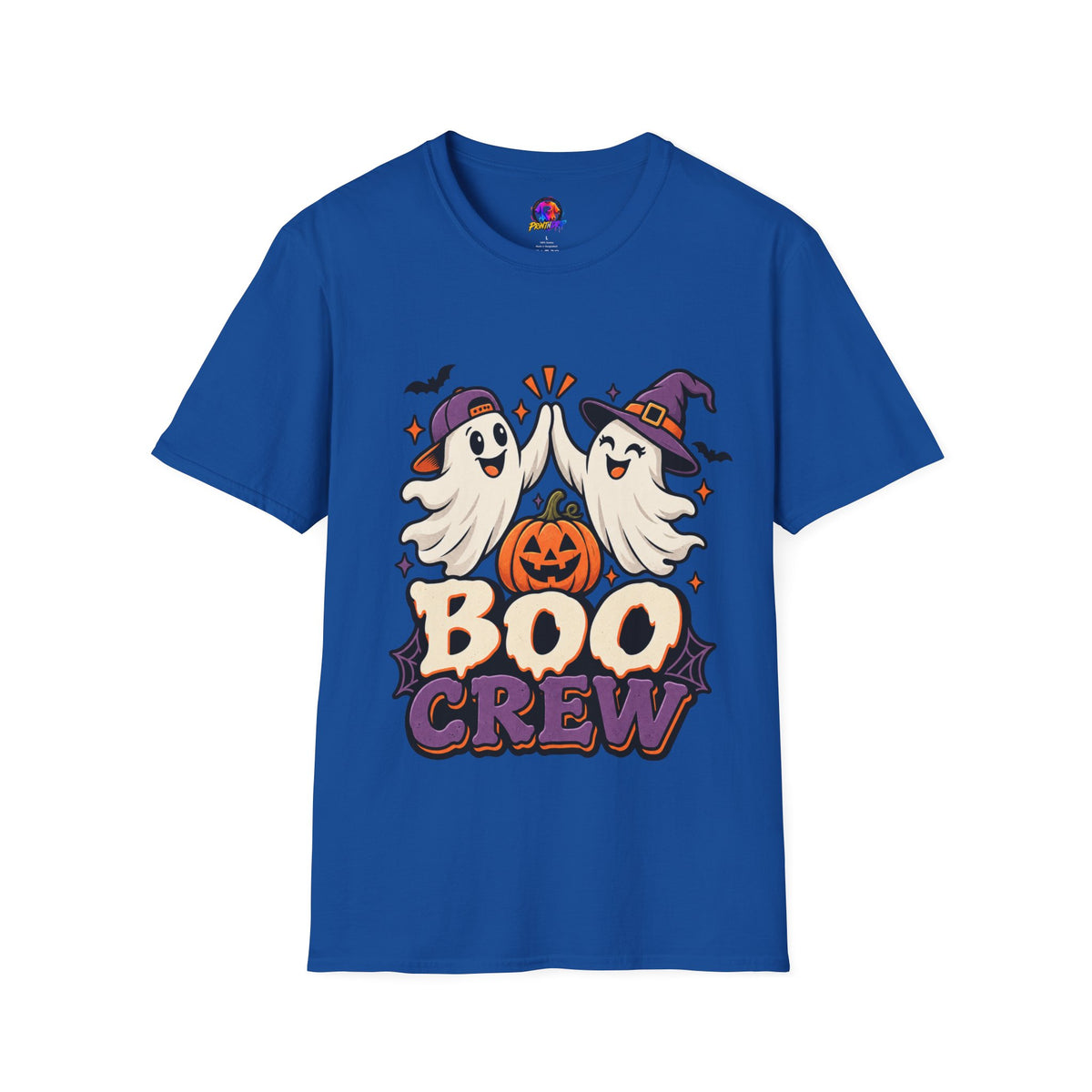 Boo Crew Halloween T-Shirt — Cute Ghosts & Pumpkin Graphic