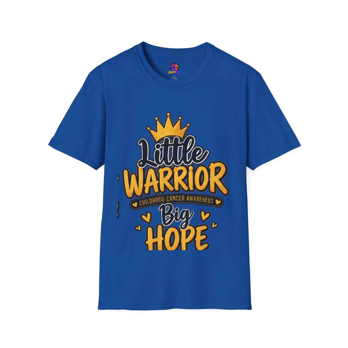 Little Warrior Big Hope Kids T-Shirt — Childhood Cancer Awareness Tee