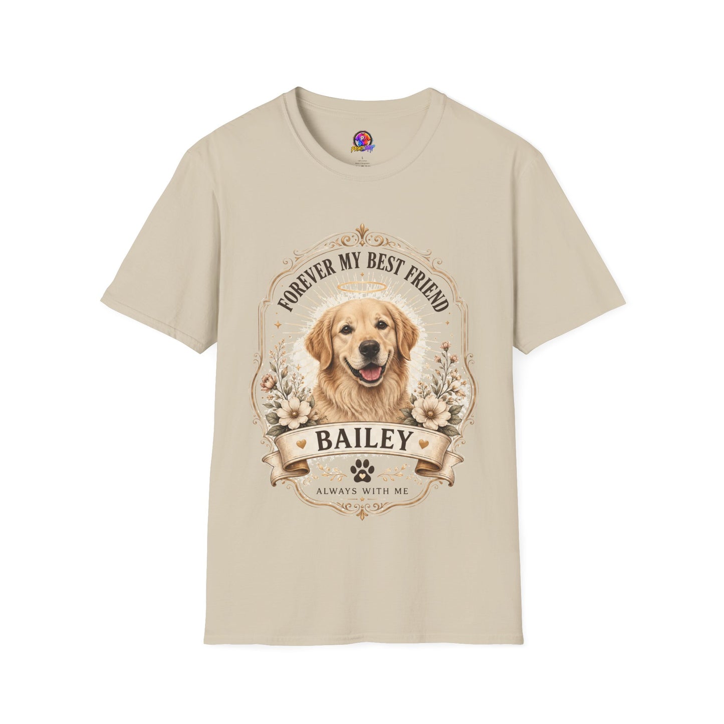 Forever My Best Friend Memorial Dog T-Shirt — Personalized Pet Tribute Tee