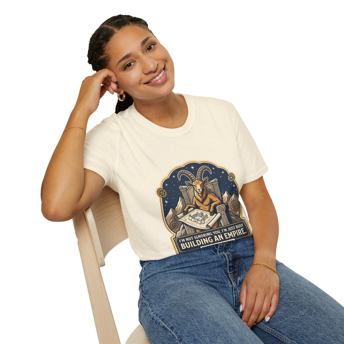 Capricorn Zodiac T-Shirt — "Building an Empire" Goat Horoscope Tee