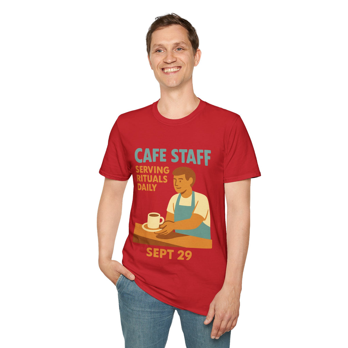 Cafe Staff Serving Rituals Daily National Coffee Day T-Shirt - Trending Now - September 2026