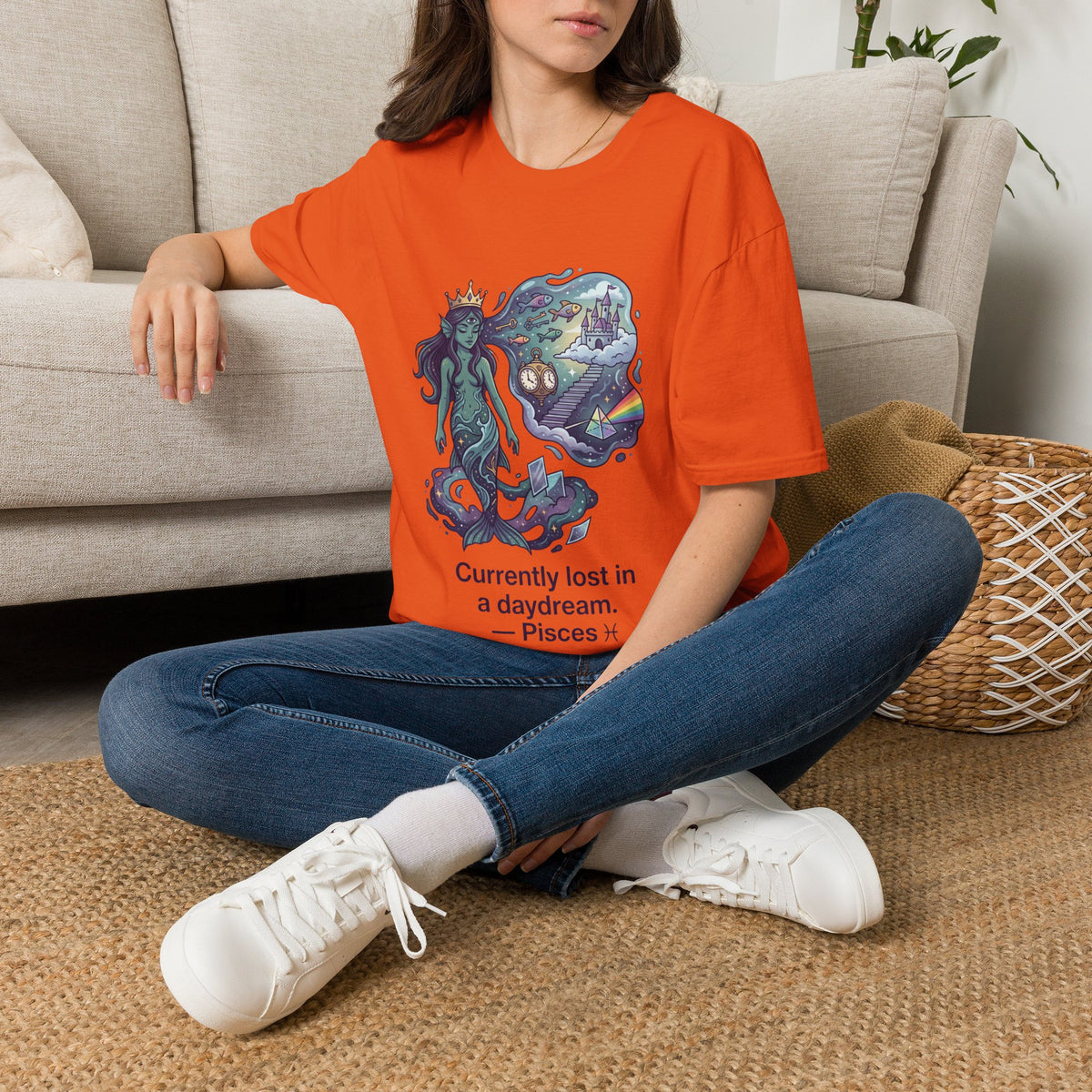 Pisces Daydream T-Shirt — 'Currently Lost in a Daydream' Zodiac Graphic Tee