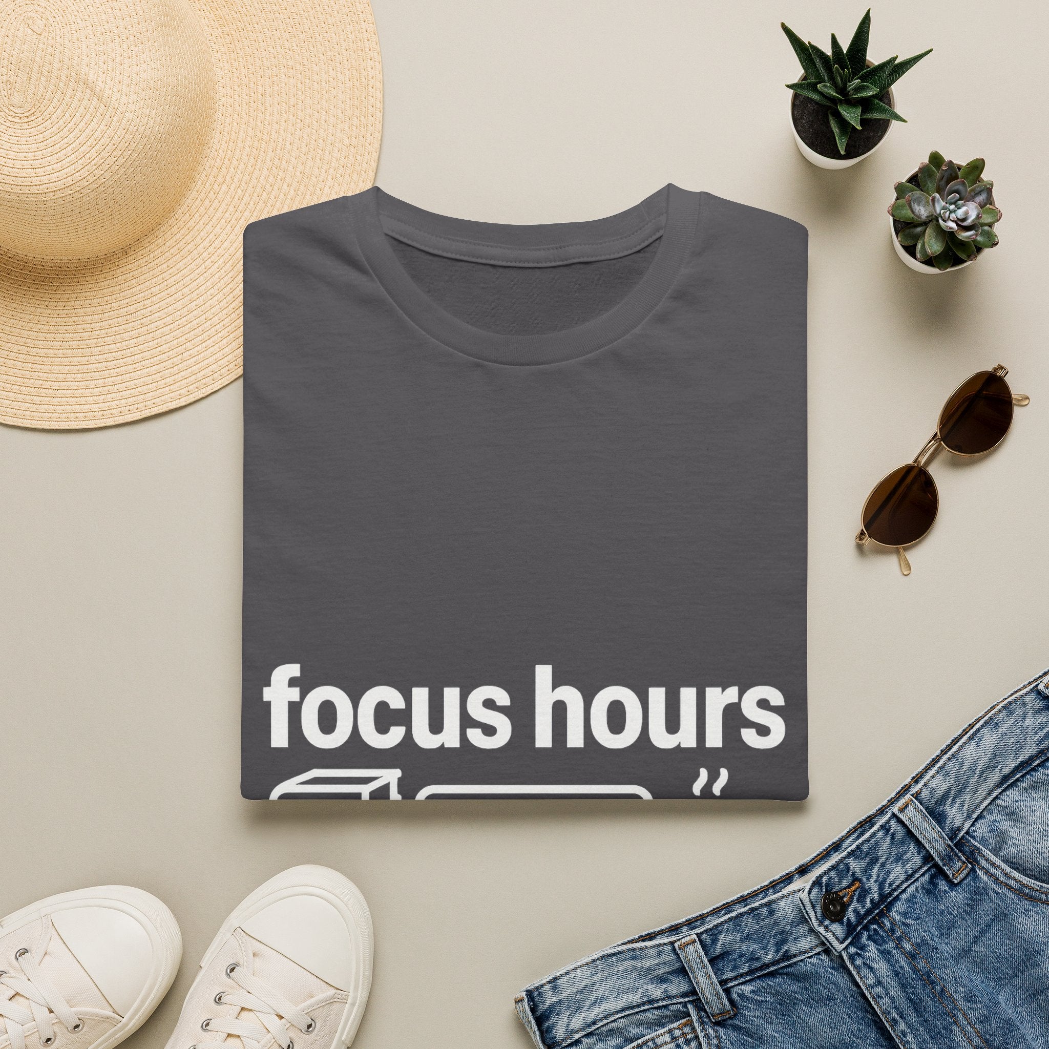 Focus Hours T-Shirt — "Focus Hours Currently Loading" Graphic Tee for Productivity & Remote Work - Trending Now - August 2026 Trends - Everyday T-Shirt