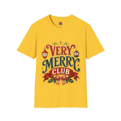 Very Merry Club T-Shirt — Festive Christmas Holiday Tee