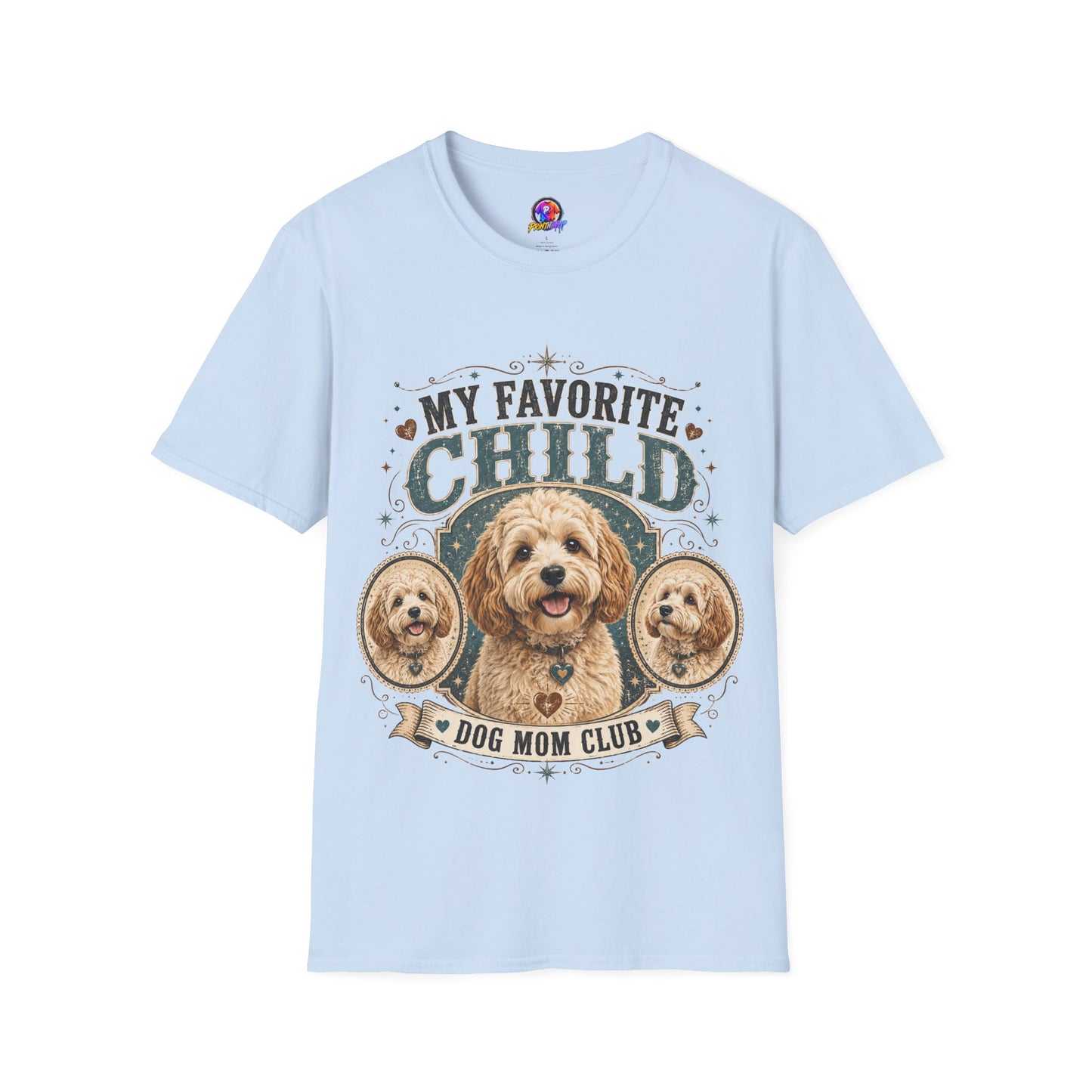 My Favorite Child Dog Mom T-Shirt — Cute Doodle Portrait Pet Lover Tee