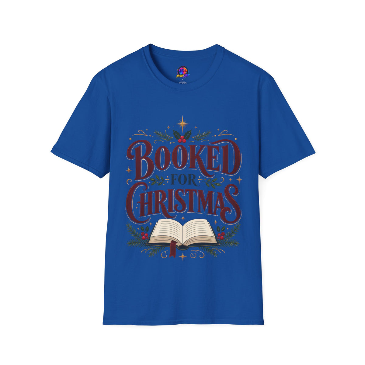 T-Shirt — "Booked for Christmas" Literary Holiday Tee