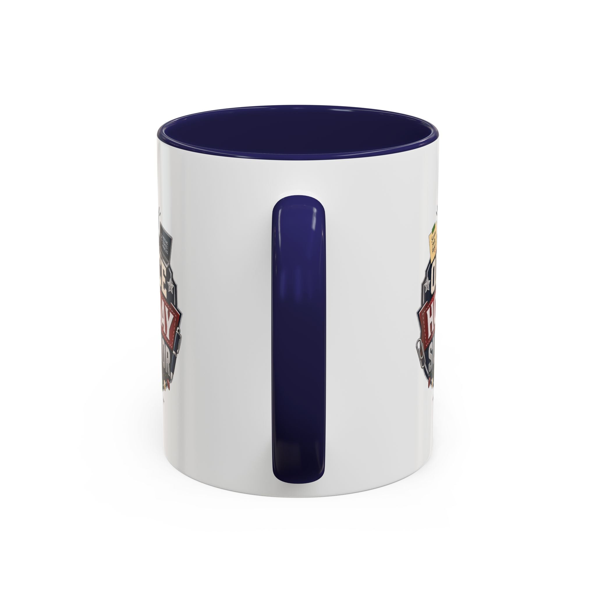 Modern Day Christmas Office Holiday Survivor Accent Coffee Mug – Funny Christmas Office Gift