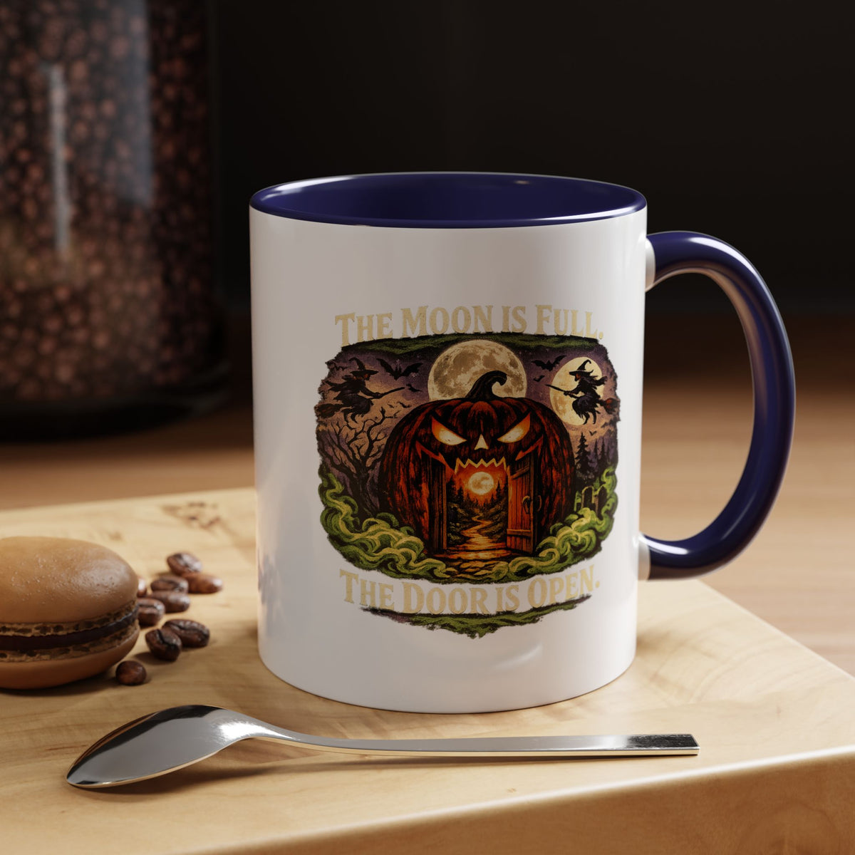Halloween  The Moon Is Full Accent Coffee Mug