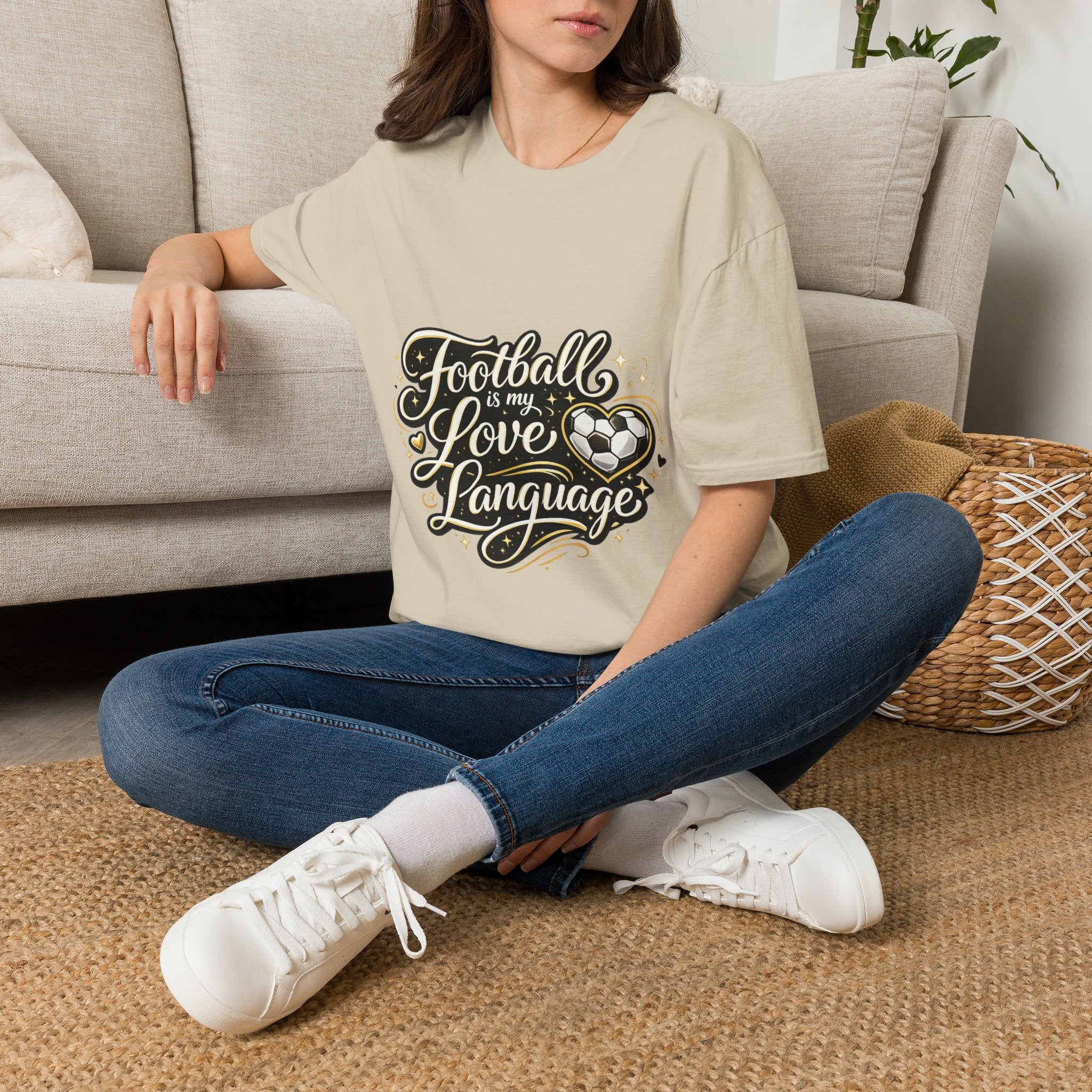 Women's/Unisex Soccer Fan Shirt Football Is My Love Language Tee —