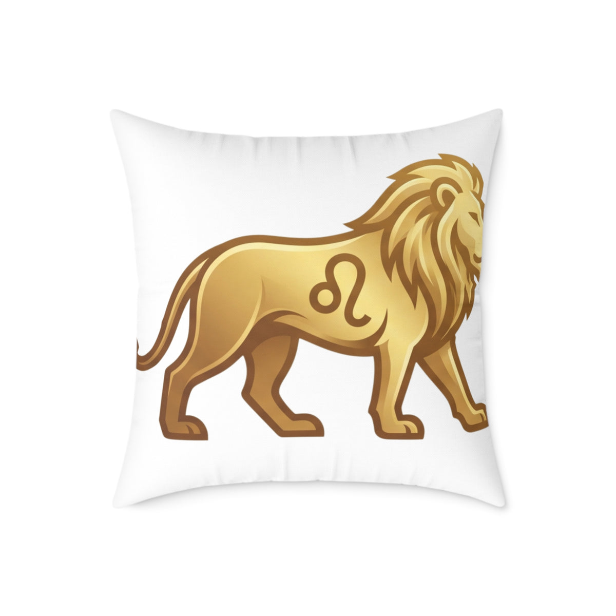 Lion Leo Zodiac Astrological  Square Poly Canvas Pillow