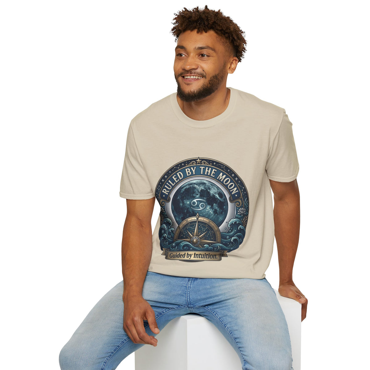Cancer Zodiac Ruled by the Moon T-Shirt — Celestial Astrology Zodiac Graphic Tee