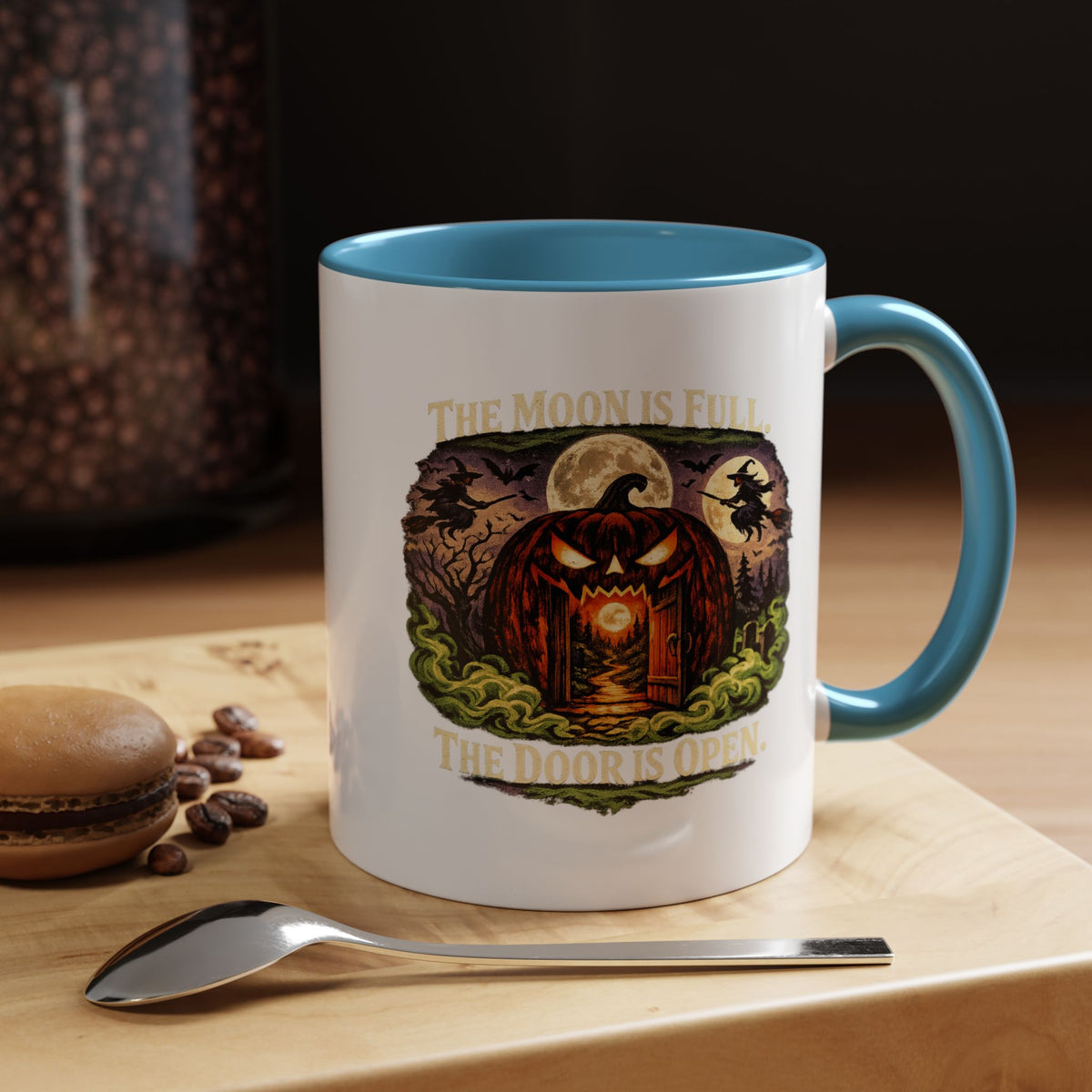 Halloween  The Moon Is Full Accent Coffee Mug