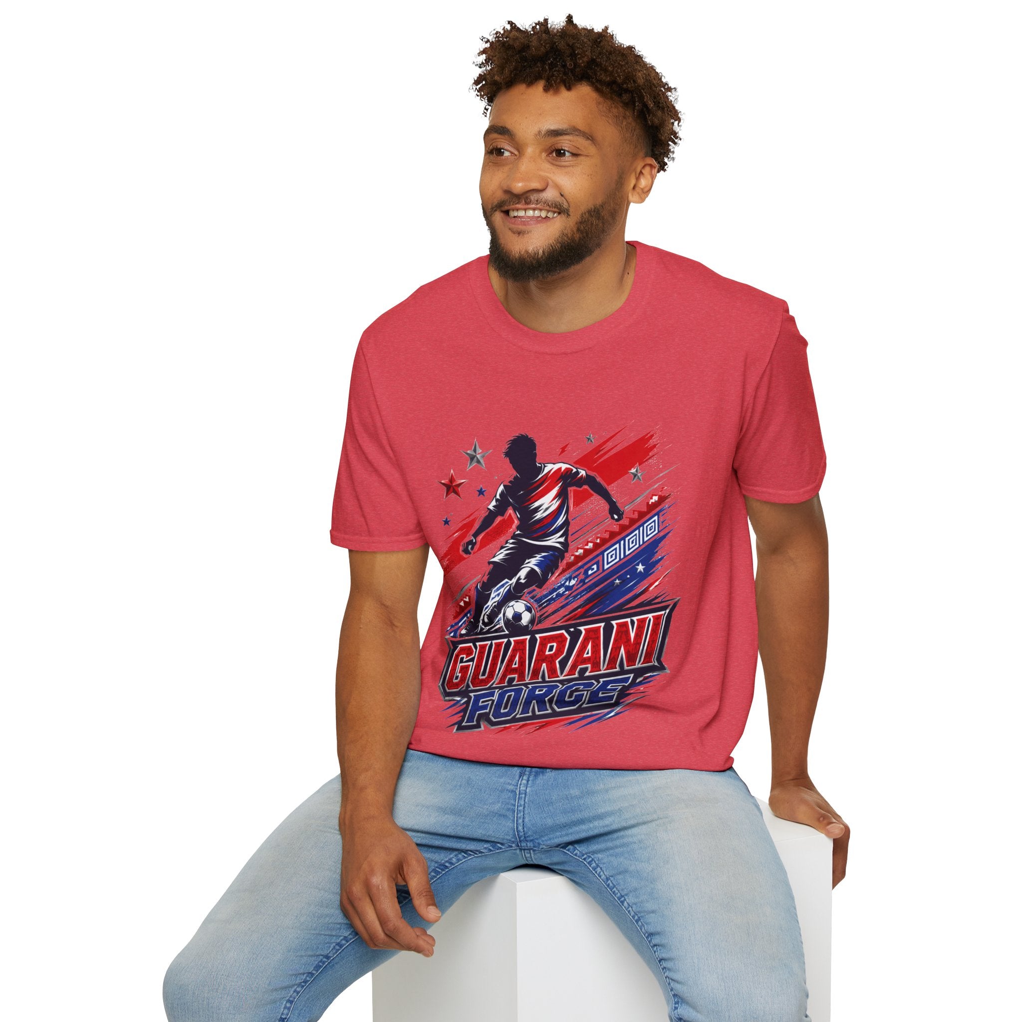 Paraguay Guarani Force Soccer T-Shirt — Red, White & Blue Futbol Fan Tee