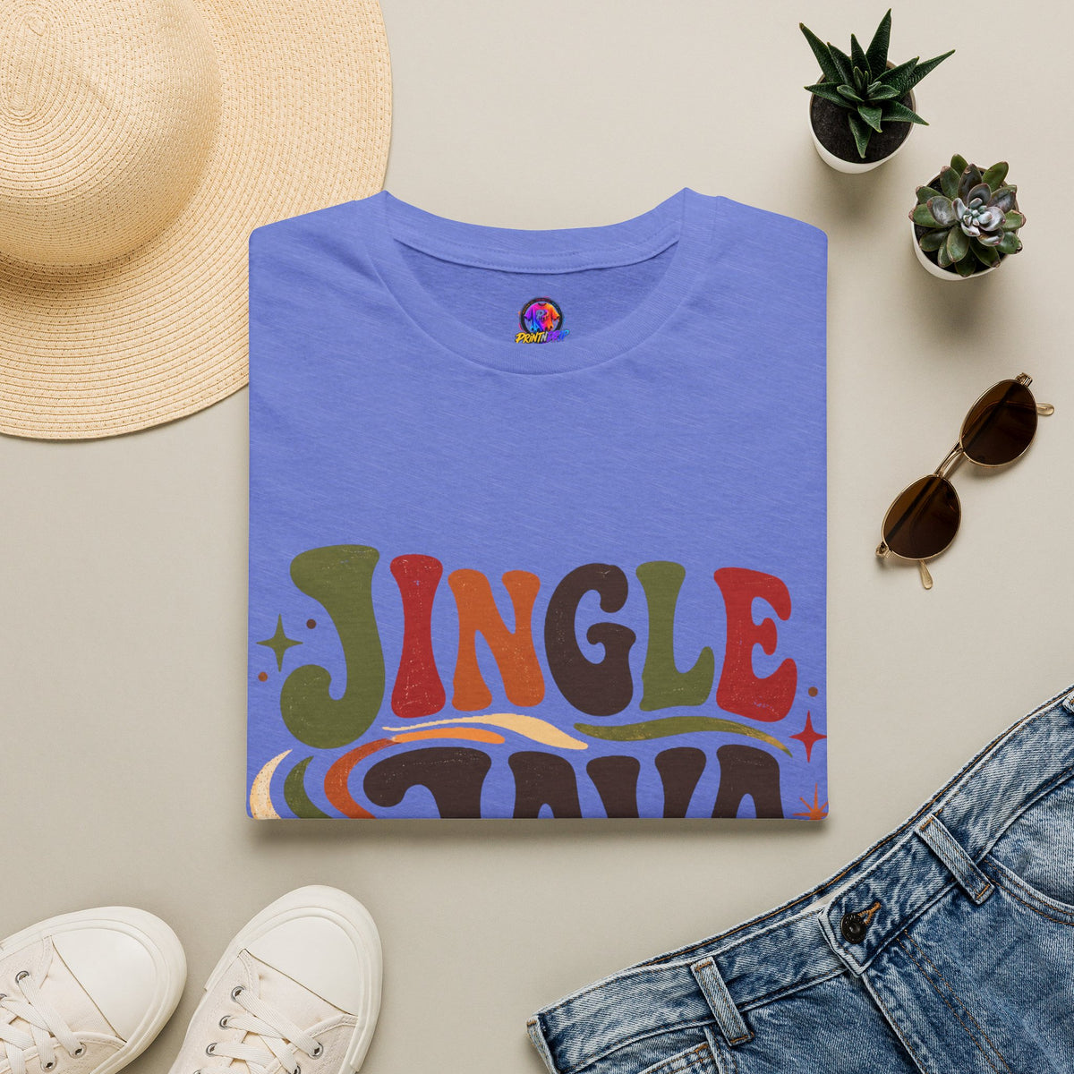 Retro "Jingle Java Vibes" T-Shirt