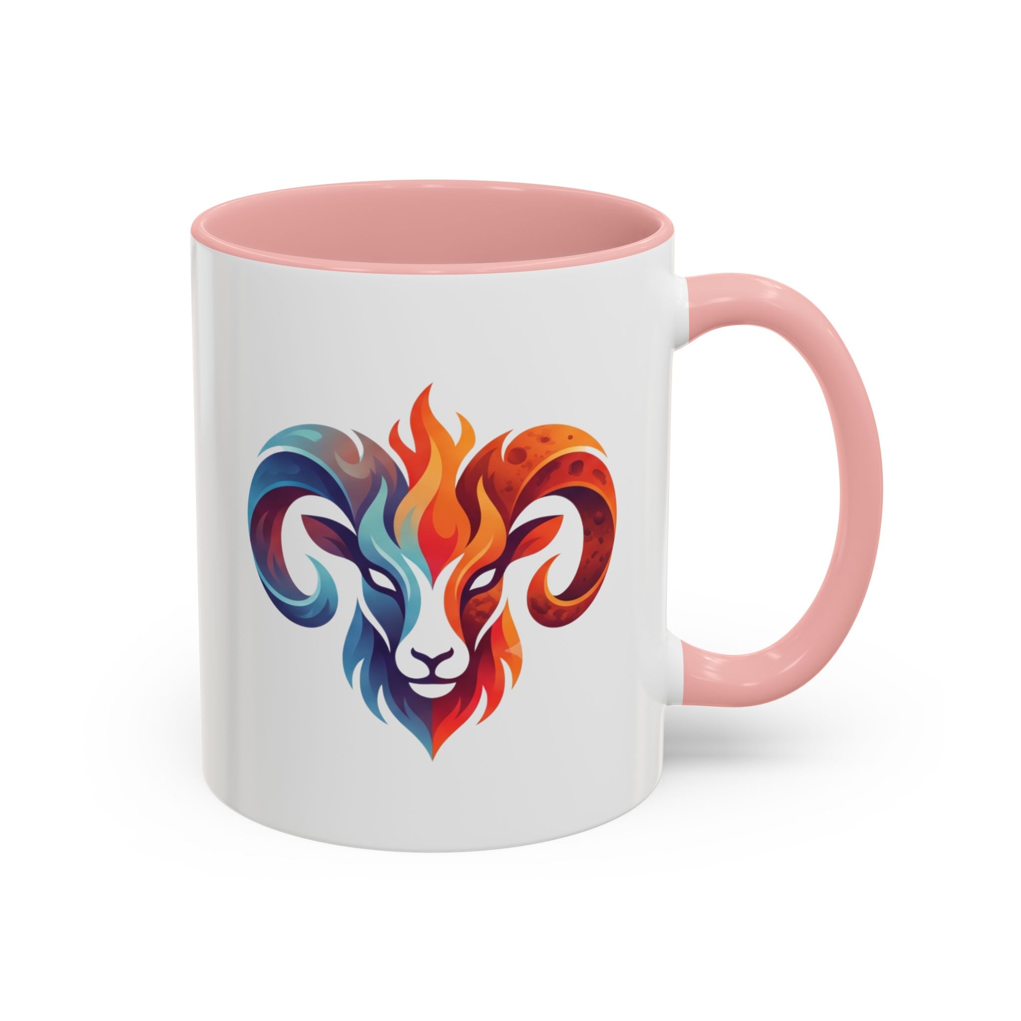 Aries Ram Heart Coffee Mug – Colorful Zodiac Accent Mug