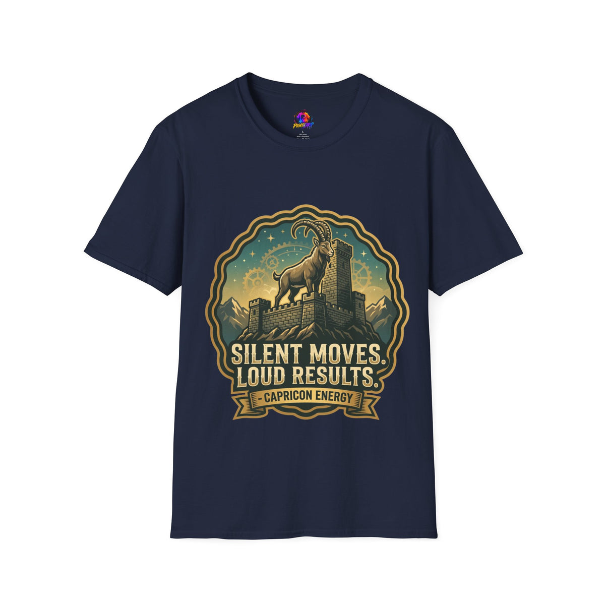 Capricorn Energy T-Shirt — "Silent Moves, Loud Results" Zodiac Tee