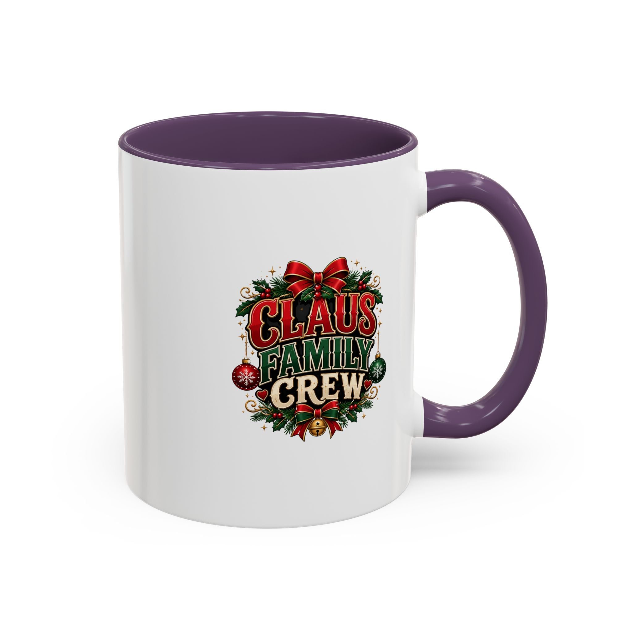Claus Family Crew Accent Coffee Mug – Holiday Christmas Tea & Coffee Cup