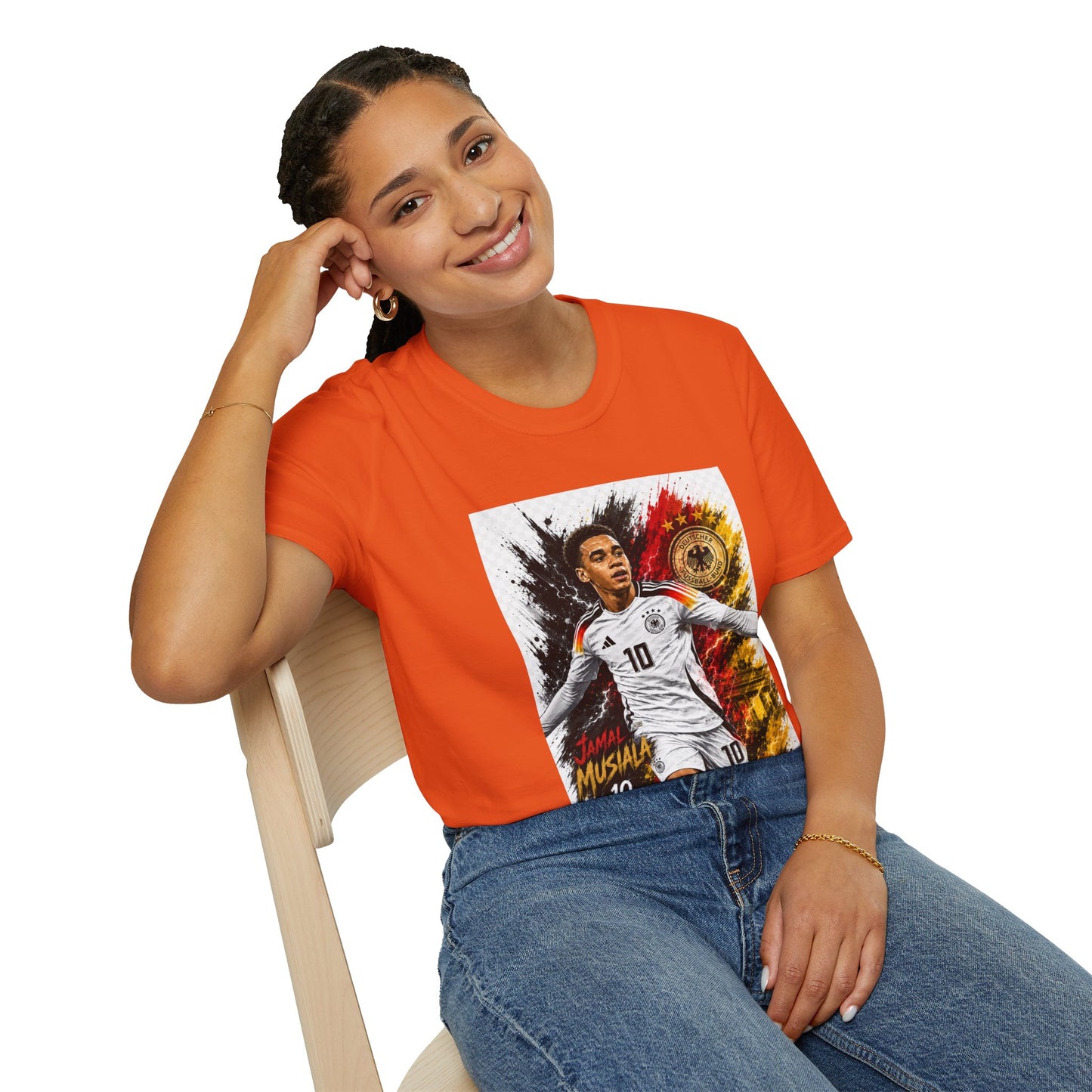 Germany Soccer Player Graphic T-Shirt — Jamal Musiala Germany Jersey Design
