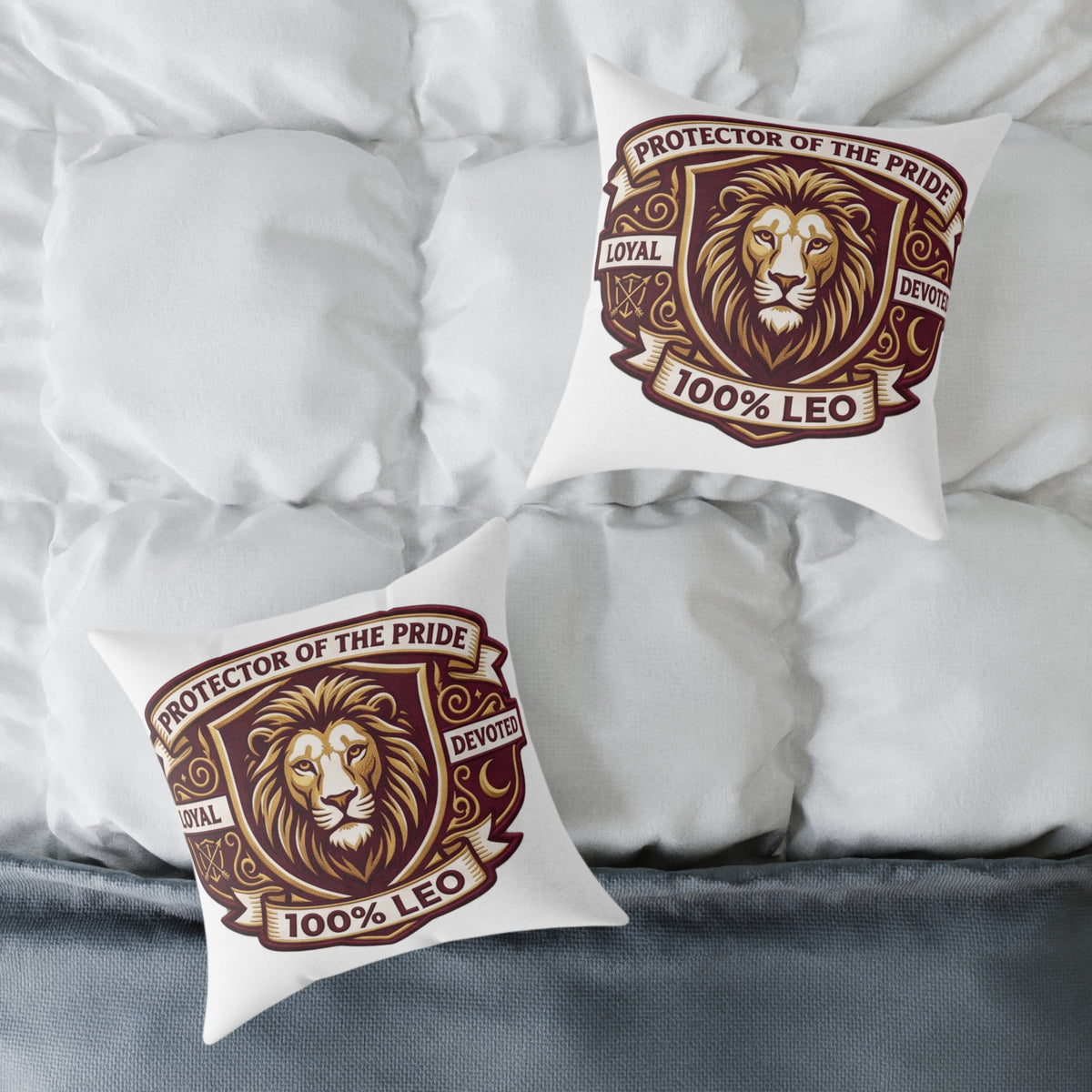 Leo Zodiac Protector Of The Pride Square Poly Canvas Pillow