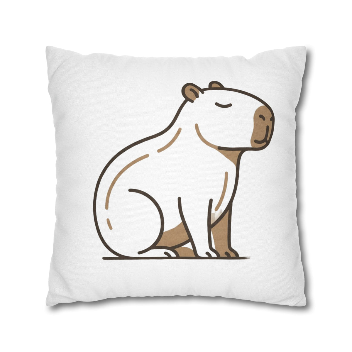 Funny Capybara Cute Throw Pillowcase – Minimalist Animal Decorative Cushion