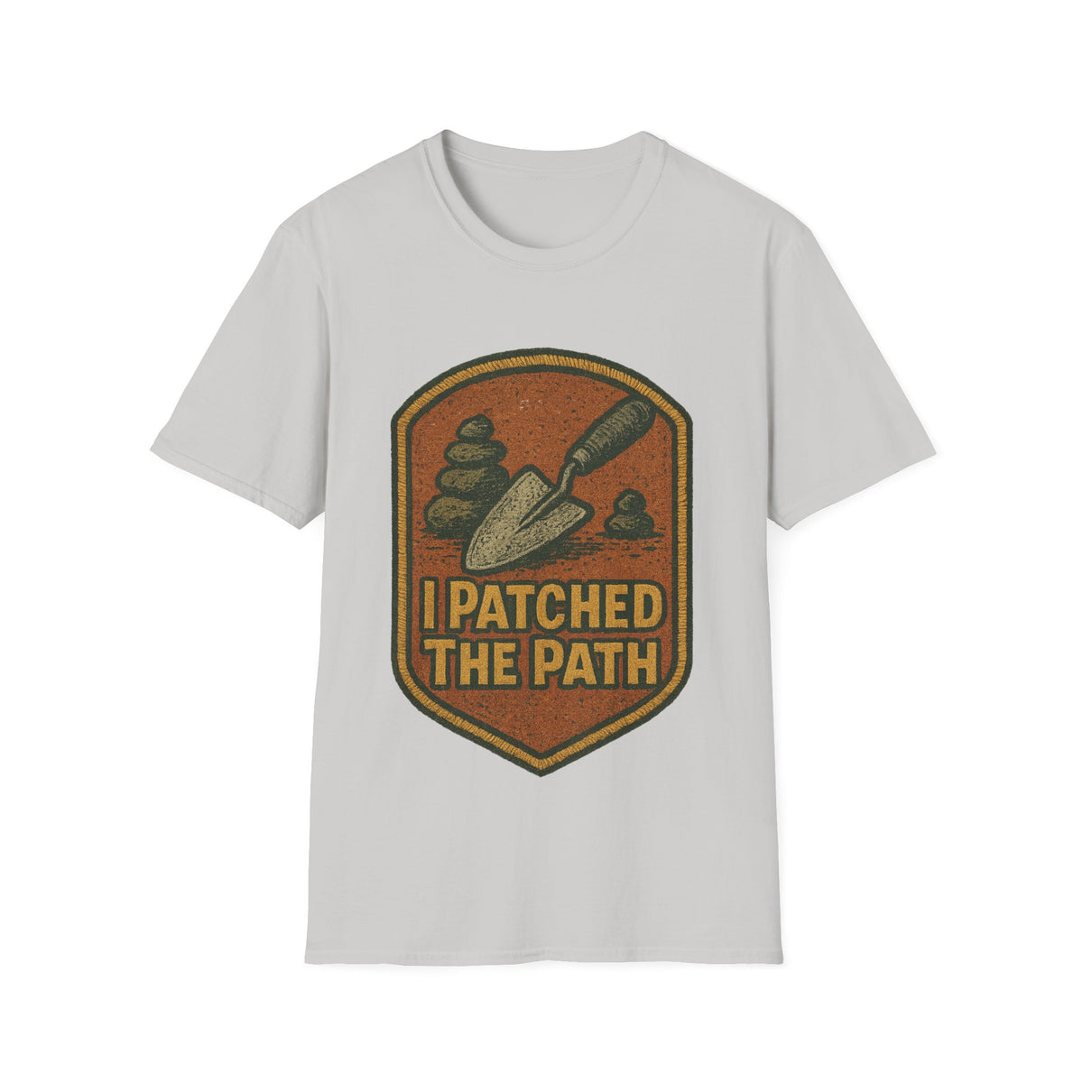 I Patched The Path Vintage Shield Badge T-Shirt, Retro Outdoor Hiking Trail Tee - Trending Now - September 2026