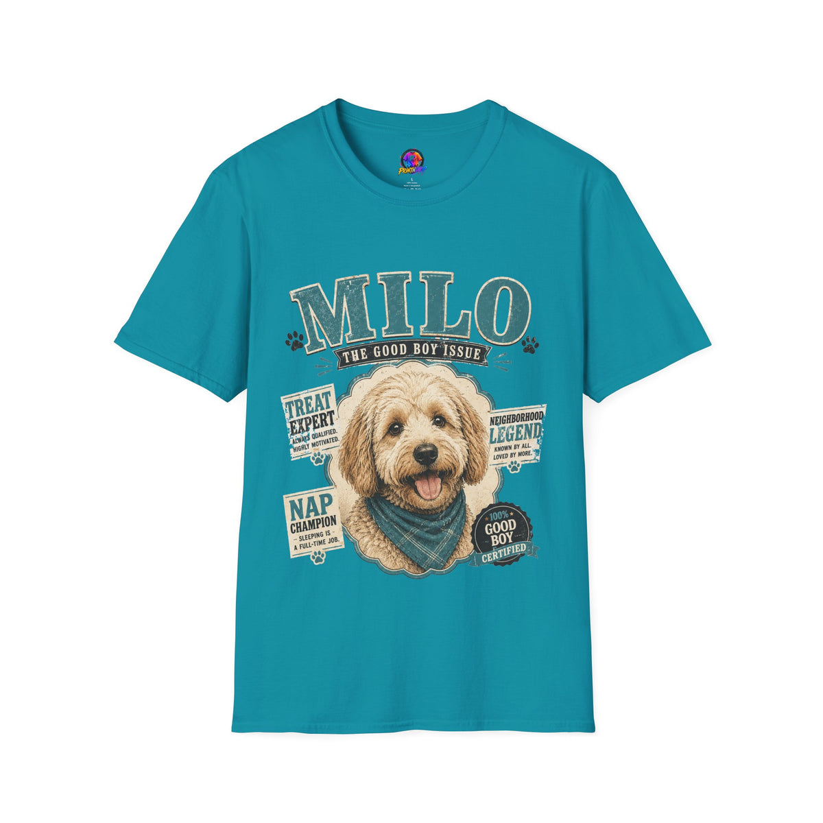 Milo "The Good Boy Issue" Dog Portrait T-Shirt